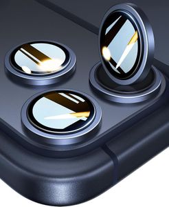 UltraGlass UNBREAK TOP 9H+ Glass for iPhone 17 Pro Max/17 Pro Camera Protector [NO.1 Military Grade Shatterproof] iPhone 17 Pro Max Camera Lens Protector, 17 ProMax Lens Screen Cover, Deep Blue