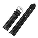 19mm Genuine Leather Watch Band Strap Fits Vacheron Constantin 19mm x 18mm Black