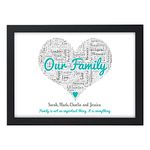 Our Family Personalised Family is Everything Quote Gifts Christmas Birthday Mum Dad Parents Present - A5, A4, A3 Prints and Frames