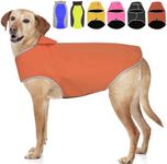 Yfbrite Waterproof Dog Coat - Lightweight Dog Raincoat Adjustable Dog Vest Reflective Pet Jacket Warm Dog Cloth for All Breeds Sizes (Brown, Large)