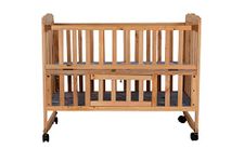 Arcedo Multifunctional Baby Cot, Baby Wooden Cot, Convertible Baby Bed Cot with Lock Wheel feature, Mosquito Net | New Born Baby Cradle| Baby Swing Cot attachable to parents Bed (Natural)