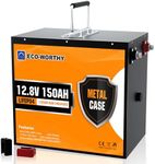 ECO-WORTHY 12.8V 150Ah LiFePO4 Battery Lithium Leisure Battery Rechargeable with 3000+ Deep Cycles and BMS Protection for Backup Energy,Marine,Motorhome, Boat, Household and Solar Panel System