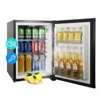 HIPOPLLER Compact Refrigerator, 1.42 cu.ft 110V Quiet Mini Fridge, Reversible Door with Lock, Energy Efficient Beverage Cooler for Bedroom Dorm RV Hotel Office, Black