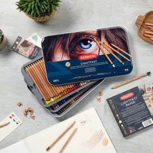 Derwent Lightfast Colored Pencils, 100-Tin Set – Professional Quality