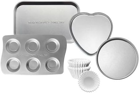 Kids' Complete Oven Pan Set Compatible with Easy Bake Ultimate Oven | Accessories for Cooking Easy Bake Oven Mixes | Includes Cupcake Pan, Circle, Heart & Rectangular Bake Pan & (75) Cupcake Liners