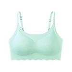 Womens Sports Bras High Support Supportive Removable Pads Tank Workout for Women Seamless Push Up High Impact Solid Sporty Scalloped Running Compression for Large Bust Yoga Tank Top Green