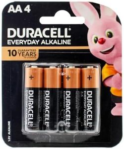 Duracell Everyday Alkaline AA Batteries (Pack of 4)