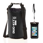 Duc-Kit Pro 30L Black Waterproof Dry Bag + Smart Phone IPX8 Case