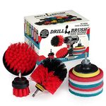 Drillbrush Scrub Brush - Drill Scrub Brush Attachment - Stone Cleaning - Deep Cleaning Brush - Ceramic Tile Cleaner Brush - Deck Scrub Brush - Drill Brush Pads - Rotary Drill Brush Cordless Scrubber