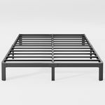 LAKKURI 10 Inch High Platform Metal Queen Size Bed Frame, Queen Bed Frameno Box Spring Needed, Easy Assembly, Heavy Duty, Noise Free, Black