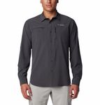 Columbia Mens Summit Valley Woven Long Sleeve Shirt, Shark, L