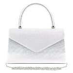 Naimo Glitter Satin Evening Bag Dazzling Clutch Top Handle Flap Envelope Handbag Tote Wedding Party Prom Purse