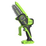 Greenworks 24V Mini Chainsaw Cordless 4in (10cm), Brushless Battery Chainsaw with Auto-Oil System, 7.8m/s Cutting Speed, Electric Saw for Tree Branches, Tool only