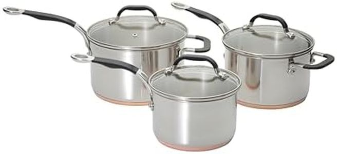 ProWare Copper Base Cookware Set of 3 (16cm, 18cm and 20cm saucepans)
