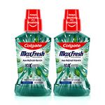 Colgate Plax Antibacterial Mouthwash, 24/7 Fresh Breath - 2 x 250ml (Fresh Mint)