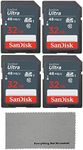 SanDisk 32GB Ultra (4 Pack) UHS-I Class 10 SDHC Memory Card, Retail Packaging - with (1) Everything But Stromboli (tm) Microfiber Cloth