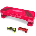 Gallant Aerobic Stepper Platform - Fitness Stepper for Workout Home Gym Equipment - Perfect for Cardio Aerobic and Yoga Weights - 3x Adjustable Height Level 10cm, 15cm & 20cm Removeable Steps (Pink)