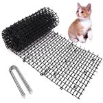 TSLBW Cat Scat Mat With Spikes 200 * 28 cm Cat Repellent Mat with Spikes Pet Deterrent Net Anti Cat Mat Gardening Plastic Cat Scat Mat with 8 U-Shaped Pegs for Wild Animal Outdoor Garden Plants