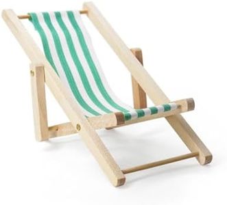 Odoria 1/12 Scale Dolls House Miniature Beach Chair Dollhouse Accessories, Green