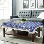 Amazon Brand - Solimo PVC Centre Table Cover, 60 x 40 inches, Polka, Blue-Polyvinyl Chloride,Rectangular,Pack of 1