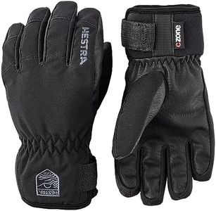 Hestra Ferox Primaloft Junior Glove (Youth 4-13yrs) I Waterproof, Insulated Kids 5-Finger Glove for Skiing, Snowboarding & Playing in The Snow - Black - 7