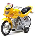 CENTY Toys Karizma Yellow Bike - Pull Back Action- Safe to use Plastic- Realistic Alloy Wheels