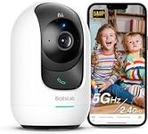 5MP 360° Indoor Security Camera for Baby/Senior/Pet, AI Detection Alarm, Privacy Mode, Two-Way Call, IR Night Vision, BOTSLAB Camera Surveillance Interieur WiFi 5g, Storage SD/Cloud, Alexa&Google Home