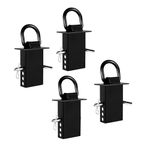 SALUINOKI 4Pack D-Ring Stake Pocket for Trailers Car Hauler Trailer Accessories Trailer Tie Down D Ring Pocket Hook Utility Trailer Accessories Black