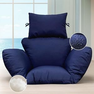 Boyspring Soft Patio Hanging Egg Chair Cushion Replacement, Comfortable Thicken Cotton Hanging Basket Chair Cushions Indoor Outdoor Egg Chair Cushion 47x31.5x4.7 inch Blue Color