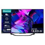 Hisense 65 Inch 144Hz ULED Mini-LED Smart TV 65U7KQTUK - 144Hz VRR, HDMI 2.1, Quantum Dot Colour, Dolby Vision IQ, VIDAA Smart TV, and Youtube, Freeview Play, Netflix and Disney+ (2023 Model)