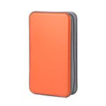 alavisxf xx CD Case, 96 Capacity Hard Plastic DVD Case Holder Organizer Storage Bag Portable Game Music Movie CD Disc Wallet Case for Kids Home Car Travel (96 Capacity, Orange)