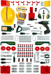 Theo Klein Bosch Kids Workbench Playset – 150-Piece Tool Set