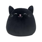 Himmel 11.8inch Black Cat Plush Toy,Halloween Stuffed Cat Fluffy Plush Toy,Kawaii Cat Stuffed Animals Kawaii Ghost Plush Toys,Halloween Decoration Gift for Girls Boys