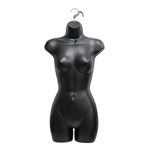 Generic Female Hanging Body Mannequin Form Torso Display Bust (1, Female Black Matt Full Body), ‎‎‎MS-ManF-424