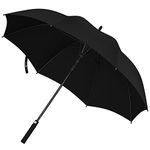 ANYCHO 60inch Big Umbrella for man, Auto Open Golf Rain Umbrella with cover, Windproof, Waterproof and UV Protection Umbrella Big Size for 2-3 Men, Women and Family (Black) (Black 2)