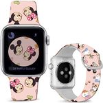 Leotop Compatible with Apple Watch Band MiQi Mouse Donald Duck 38mm 40mm 41mm,Soft Silicone Magic Fancy Sport Strap Compatible with iWatch Series 9 8 7 6 5 4 3 2 1 SE/SE 2 for Kids Men Women.