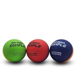 SPORTSPET High Bounce Natural Rubber Dog Balls (High Bounce Dimple 3 Pack) (61mm)