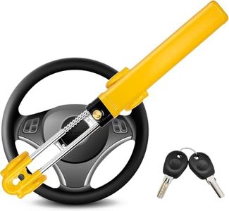 OXNSHEJW Steering Wheel Lock, Car Steering Wheel Locks, Universal Steering Locks, Heavy Duty Anti-Theft Device Fit for Cars, SUVs, Vans, Caravans, 2 Keys