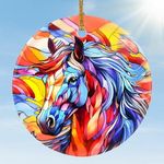 Horse Ornaments, Jocidea Horse Christmas Ornament, Horse Ornaments for Christmas Tree, Horse Christmas Decorations, Horse Gifts, Holiday Keepsake, Ornament Gift Exchange