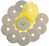 Rotary Cutter Blades, 45mm Rotary Blades, Fits OLFA Replacement, RB45-10, 10-Pack