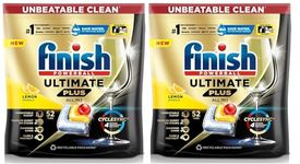 Finish Powerball All in 1 Ultimate Dishwasher Tablets 52's Lemon Pack of 2