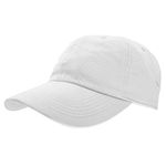 Gelante Baseball Cap Dad Hat 100% Cotton Polo Style Plain Blank Adjustable Size, White, Small-X-Large