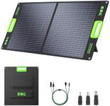 EBL 100W Portable Solar Panel for 200/300/500/1000/1500/2000W Power Station with Adjustable Kickstand and Parallel Cable Foldable Solar Charger for Outdoor Camping Hiking RV Trip Solar Generator