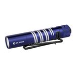 OLIGHT i5R EOS Slim EDC Torch 15 lumens or 350 Lumens Powered by USB-C Rechargeable Battery, Tail Switch Torch with Beam Distance 64m, Dual-Output for Camping, Hiking and Every Carry (Regal Blue)