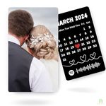 Ardour House Customised Photo Wallet Card Gift for Your Boyfriend or Girlfriend With Spotify Song Photo Card and Music Player Design In Backside (Calendar With Picture)