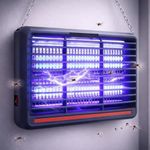 Electric Mosquito Killer, Fly Insect Killer Machine, Insect Bug Zapper,Fly Catcher and Trap Killer LED Lamp for Restaurants,Home,Office,Bedroom (Grey-D)