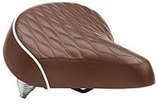 Schwinn Comfort Bike Seat, Wide Saddle, Cruiser/Quilted Brown