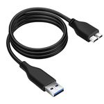 SaiTech IT High Speed Short USB 3.0 Cable A to Micro B for Portable External Hard Drives 100Cm