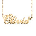 Customized Nameplate Necklace Charm Jewelry Mother Gifts for Mom Olivia