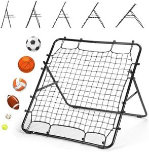 LIANTRAL Baseball Rebounder Net, Adjustable Bounce Back Trainer for Soccer, Volleyball, Softball & Lacrosse, Portable Folding Rebounder for Passing & Shooting Practice, Soccer Rebound Net for Kids